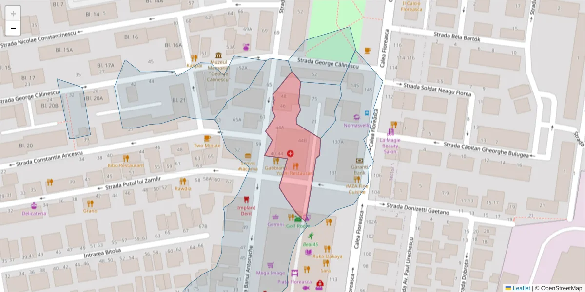 Hartă a codului poștal  și a codurilor poștale învecinate