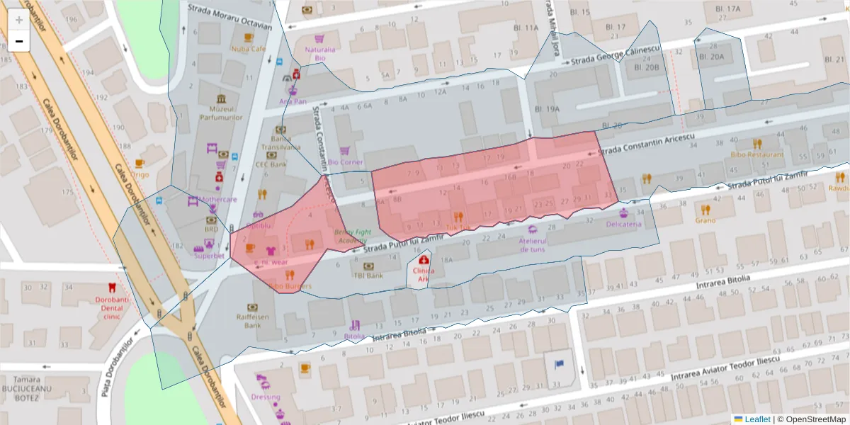 Hartă a codului poștal  și a codurilor poștale învecinate