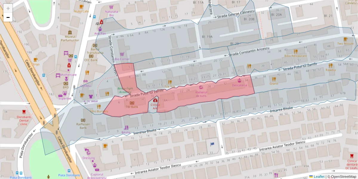 Hartă a codului poștal  și a codurilor poștale învecinate