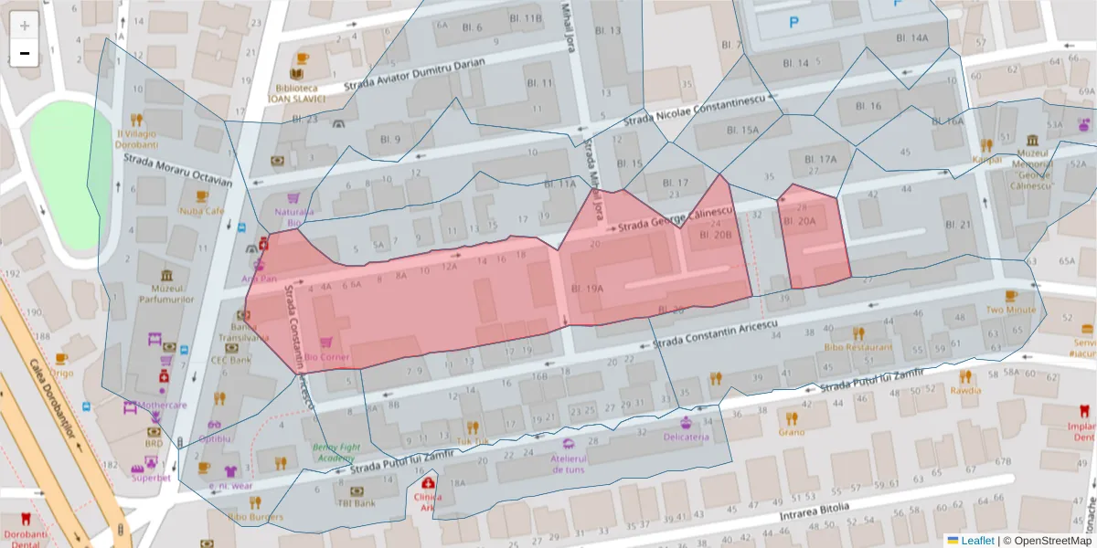 Hartă a codului poștal  și a codurilor poștale învecinate