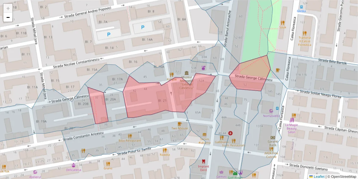 Hartă a codului poștal  și a codurilor poștale învecinate
