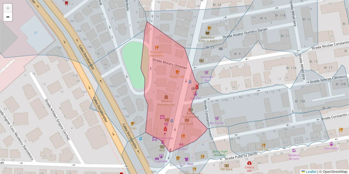 Hartă a codului poștal  și a codurilor poștale învecinate