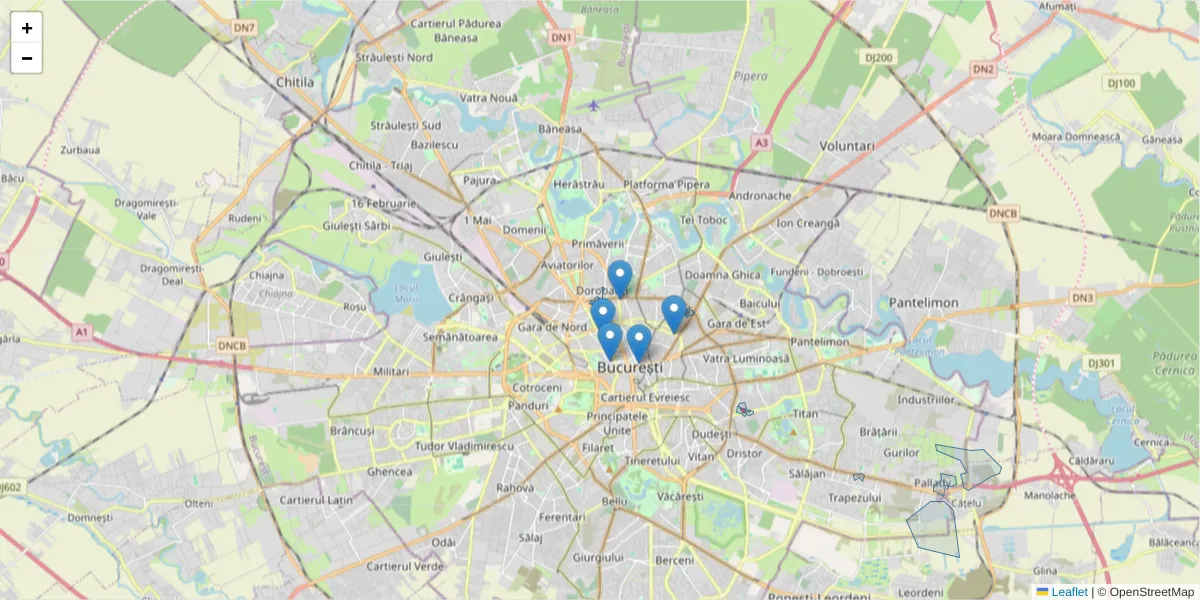 Hartă a codului poștal  și a codurilor poștale învecinate