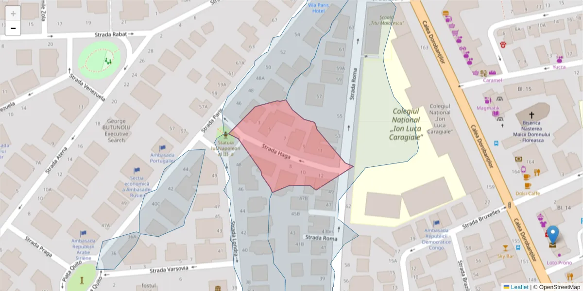 Hartă a codului poștal  și a codurilor poștale învecinate