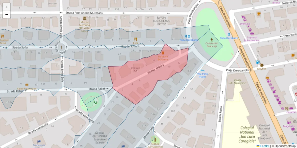 Hartă a codului poștal  și a codurilor poștale învecinate