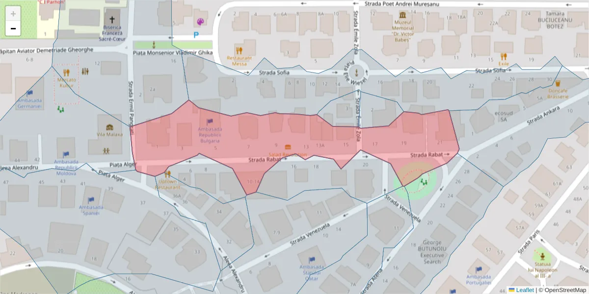 Hartă a codului poștal  și a codurilor poștale învecinate