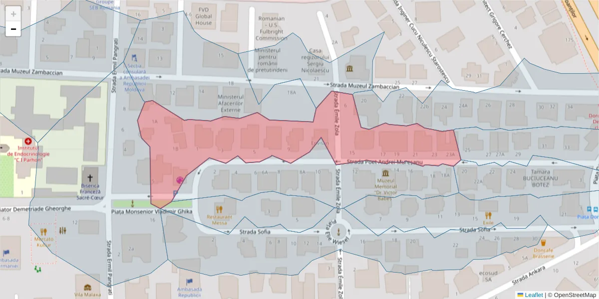 Hartă a codului poștal  și a codurilor poștale învecinate