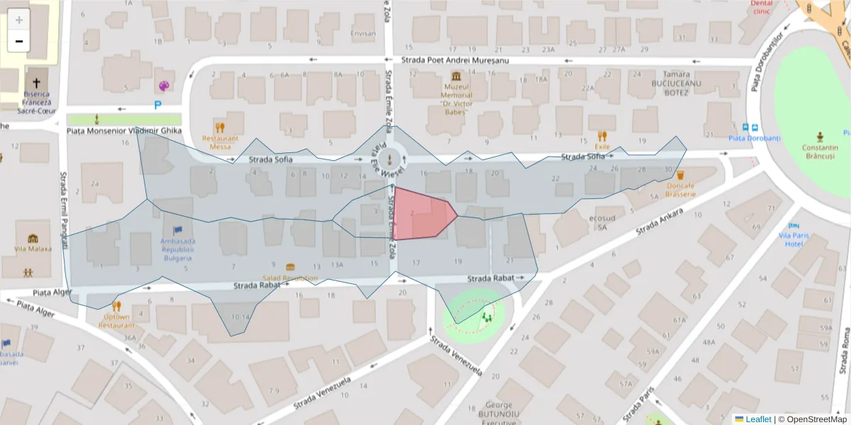 Hartă a codului poștal  și a codurilor poștale învecinate