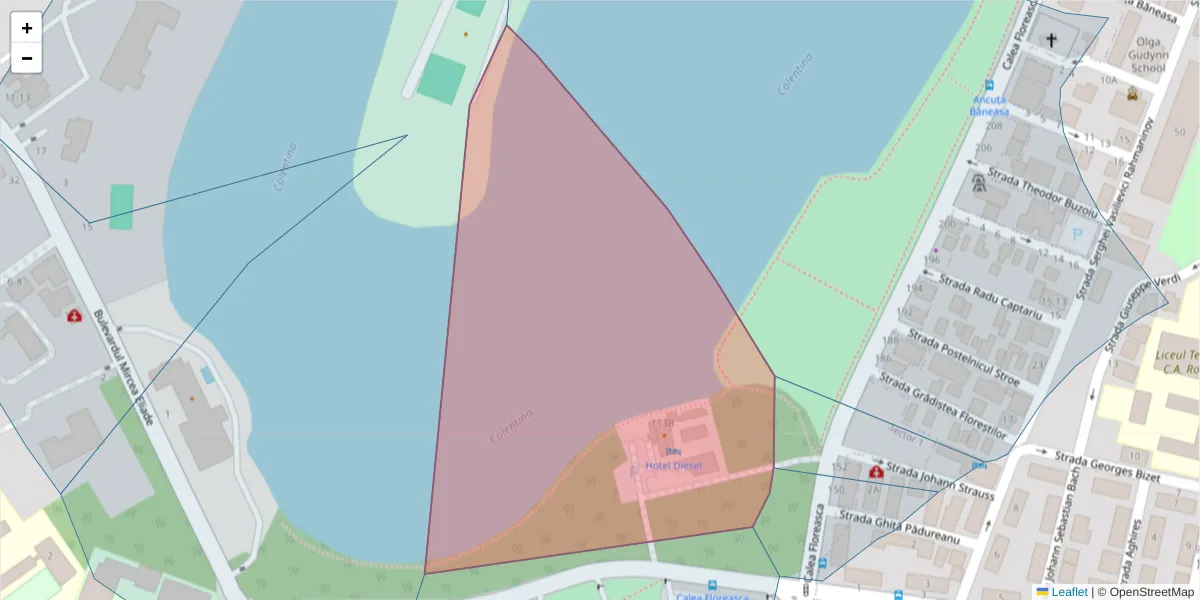 Hartă a codului poștal  și a codurilor poștale învecinate