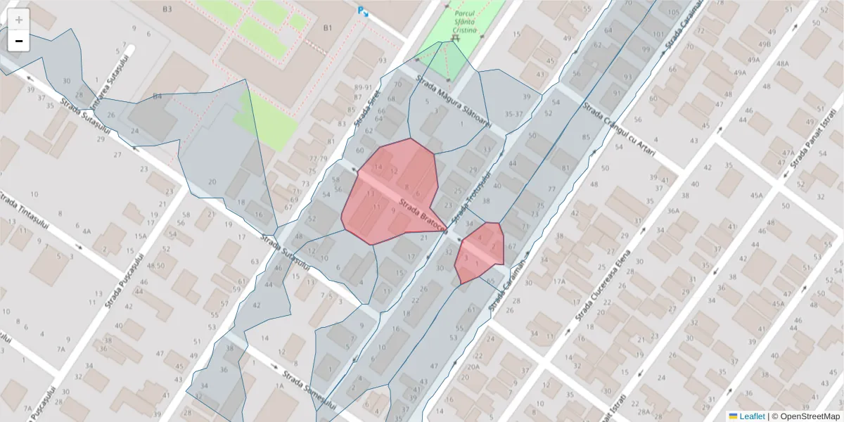 Hartă a codului poștal  și a codurilor poștale învecinate