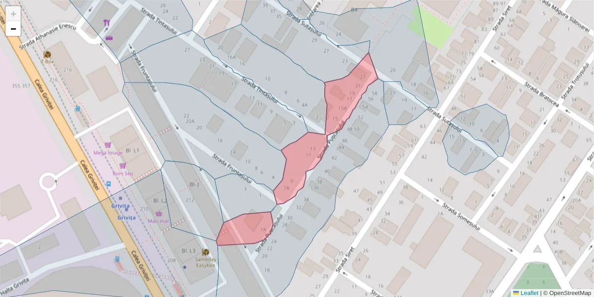 Hartă a codului poștal  și a codurilor poștale învecinate