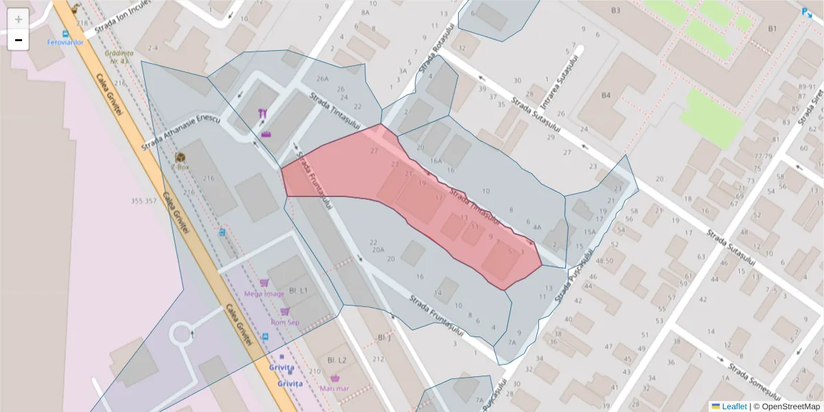 Hartă a codului poștal  și a codurilor poștale învecinate