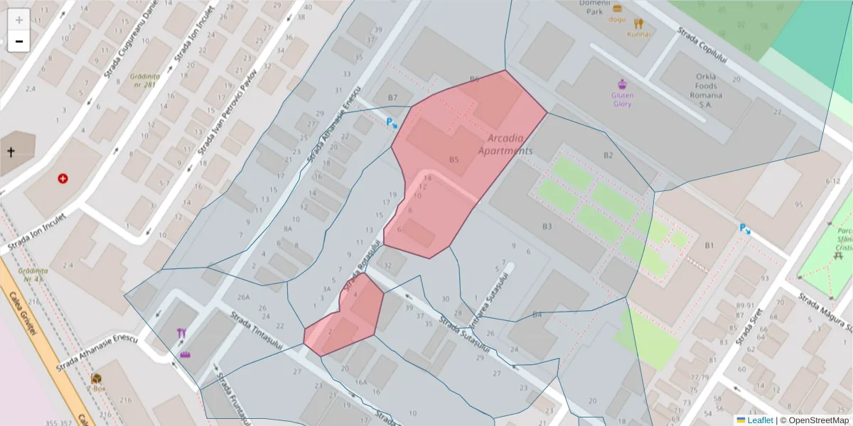 Hartă a codului poștal  și a codurilor poștale învecinate
