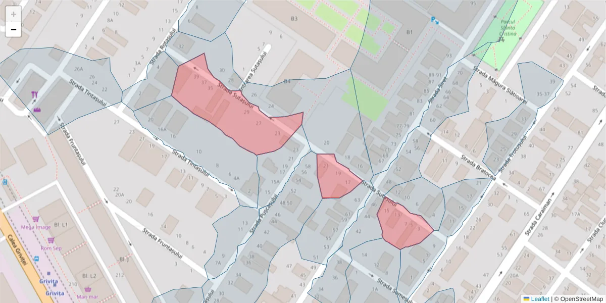 Hartă a codului poștal  și a codurilor poștale învecinate