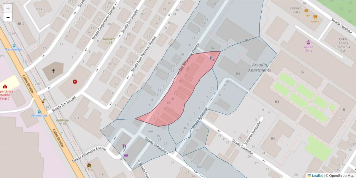 Hartă a codului poștal  și a codurilor poștale învecinate