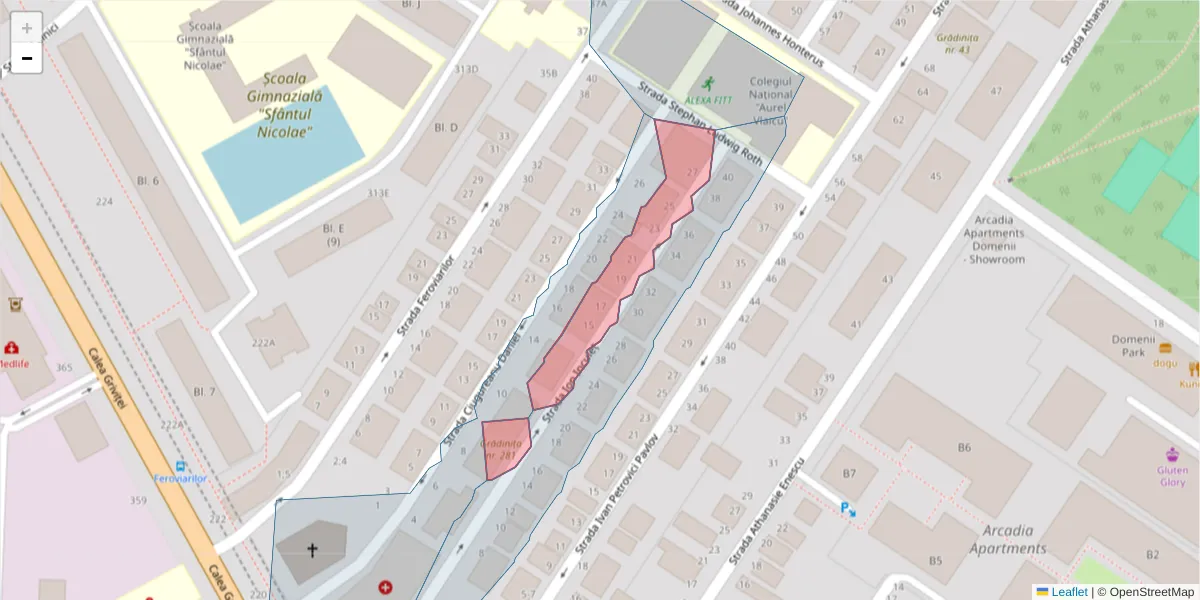 Hartă a codului poștal  și a codurilor poștale învecinate