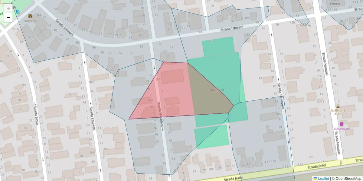 Hartă a codului poștal  și a codurilor poștale învecinate