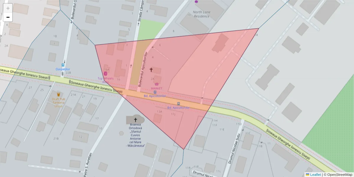 Hartă a codului poștal  și a codurilor poștale învecinate