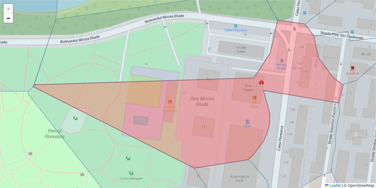 Hartă a codului poștal  și a codurilor poștale învecinate