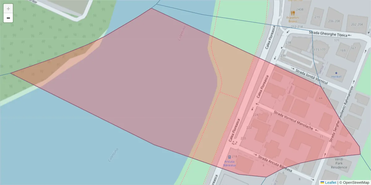 Hartă a codului poștal  și a codurilor poștale învecinate