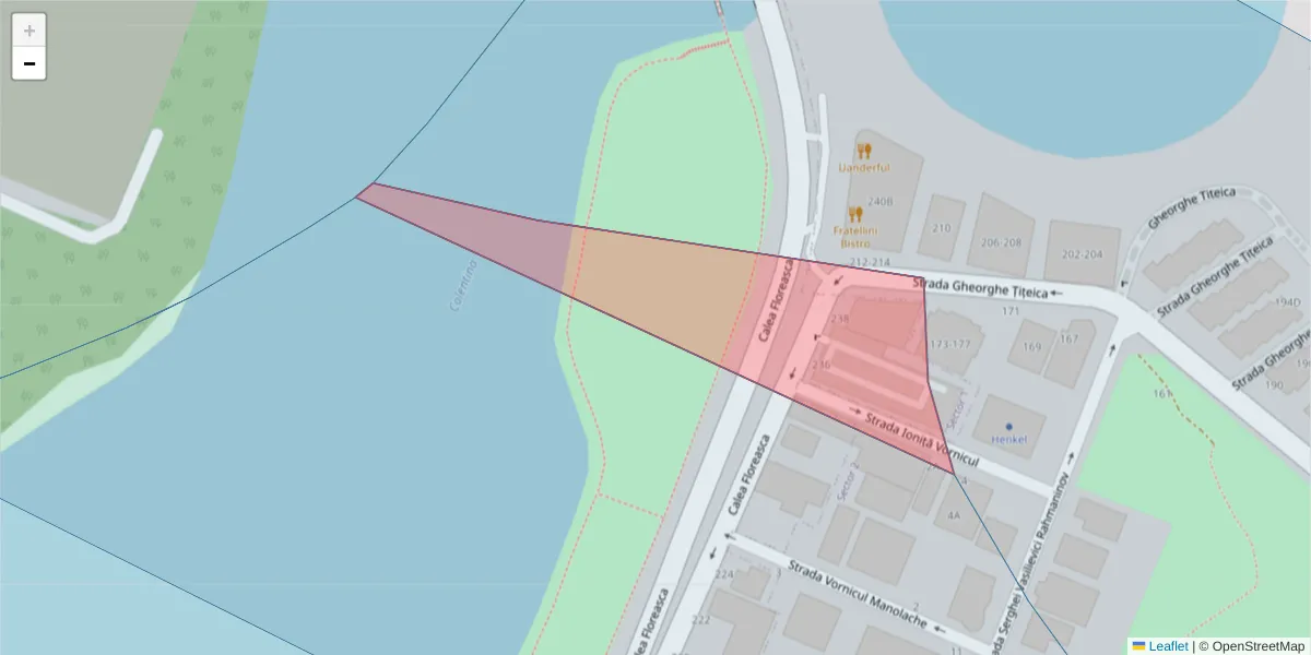 Hartă a codului poștal  și a codurilor poștale învecinate