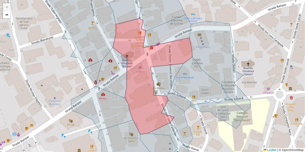 Hartă a codului poștal  și a codurilor poștale învecinate