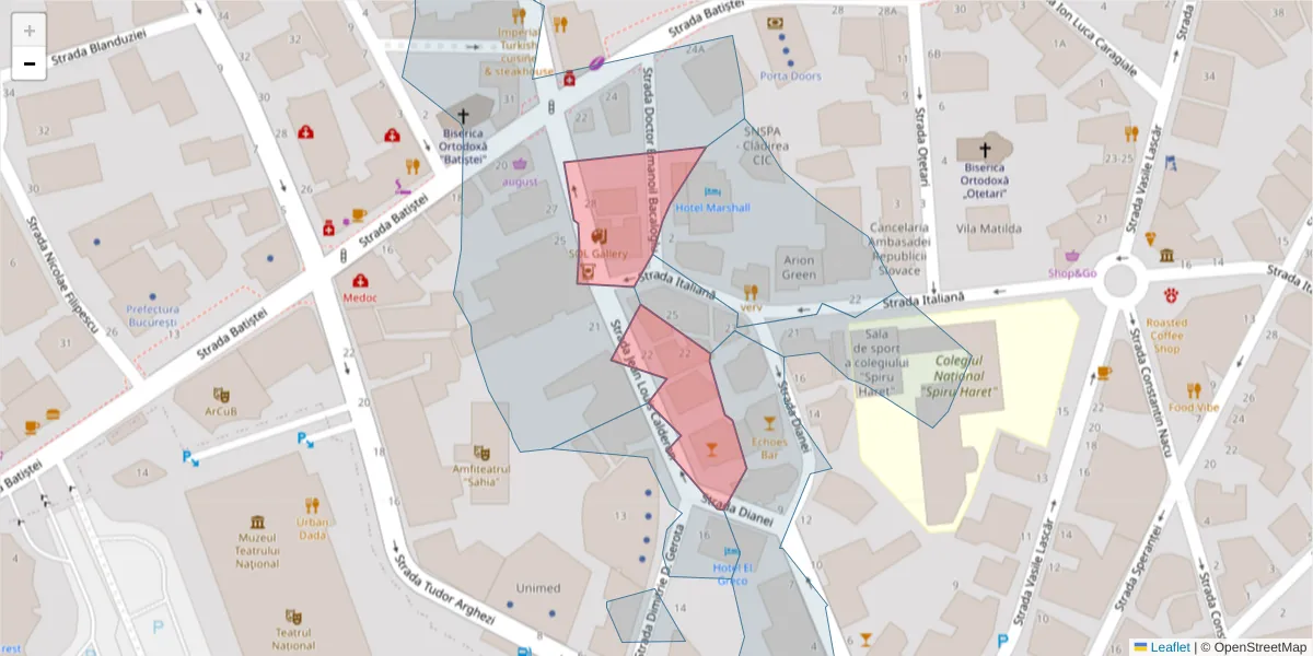 Hartă a codului poștal  și a codurilor poștale învecinate