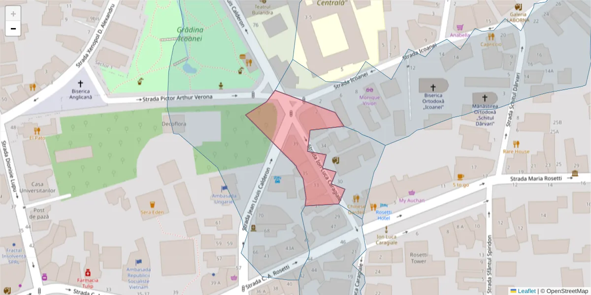 Hartă a codului poștal  și a codurilor poștale învecinate