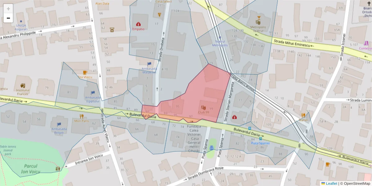 Hartă a codului poștal  și a codurilor poștale învecinate