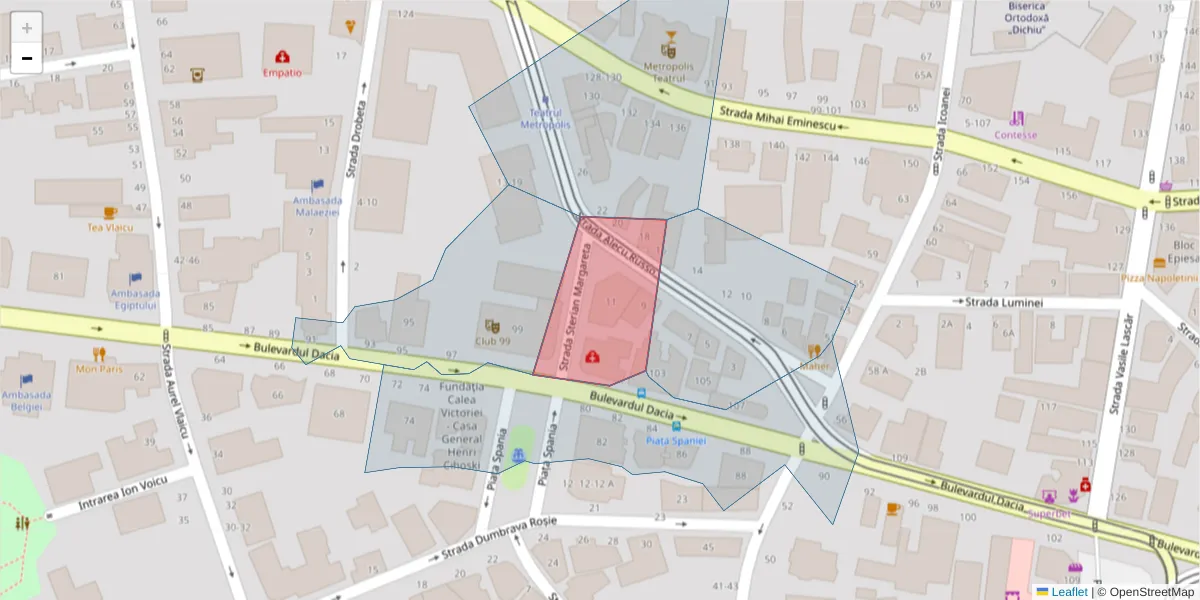 Hartă a codului poștal  și a codurilor poștale învecinate