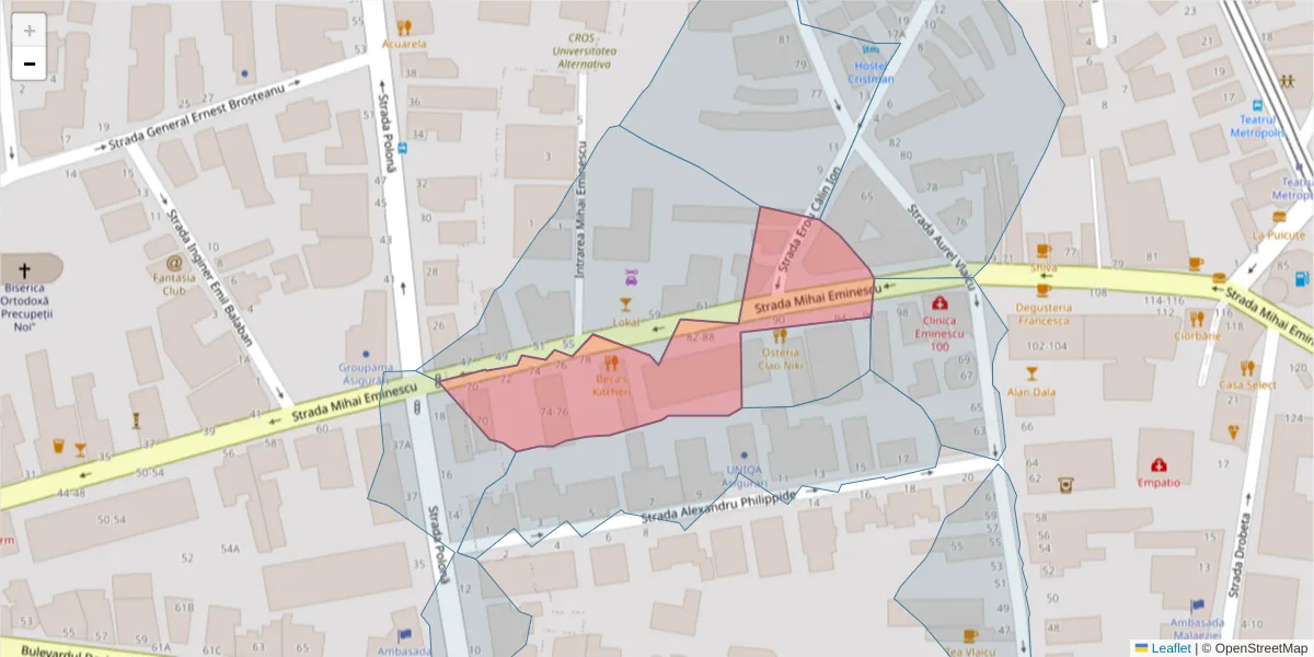 Hartă a codului poștal  și a codurilor poștale învecinate