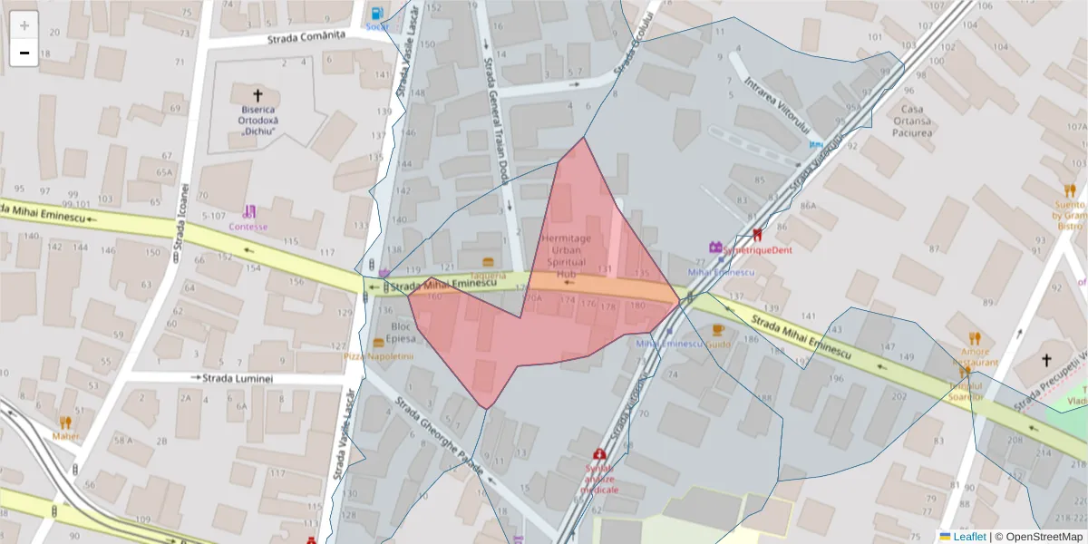 Hartă a codului poștal  și a codurilor poștale învecinate