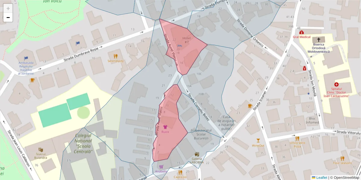 Hartă a codului poștal  și a codurilor poștale învecinate