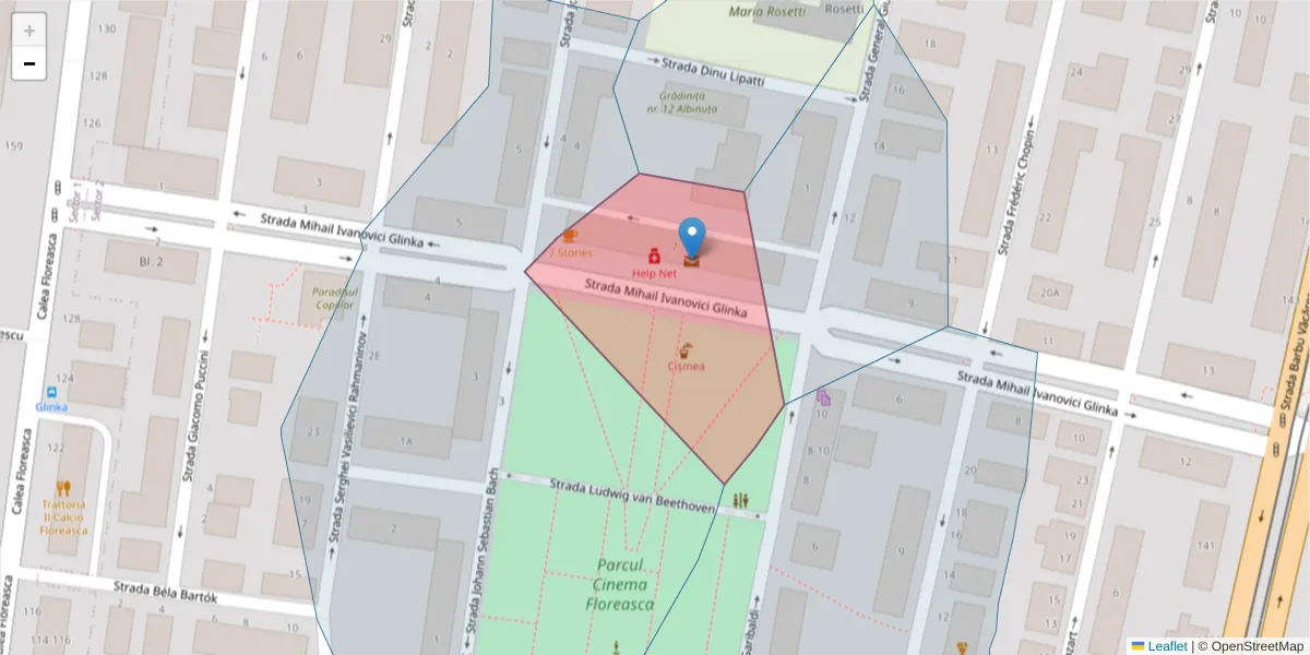 Hartă a codului poștal  și a codurilor poștale învecinate