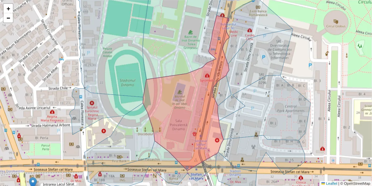 Hartă a codului poștal  și a codurilor poștale învecinate