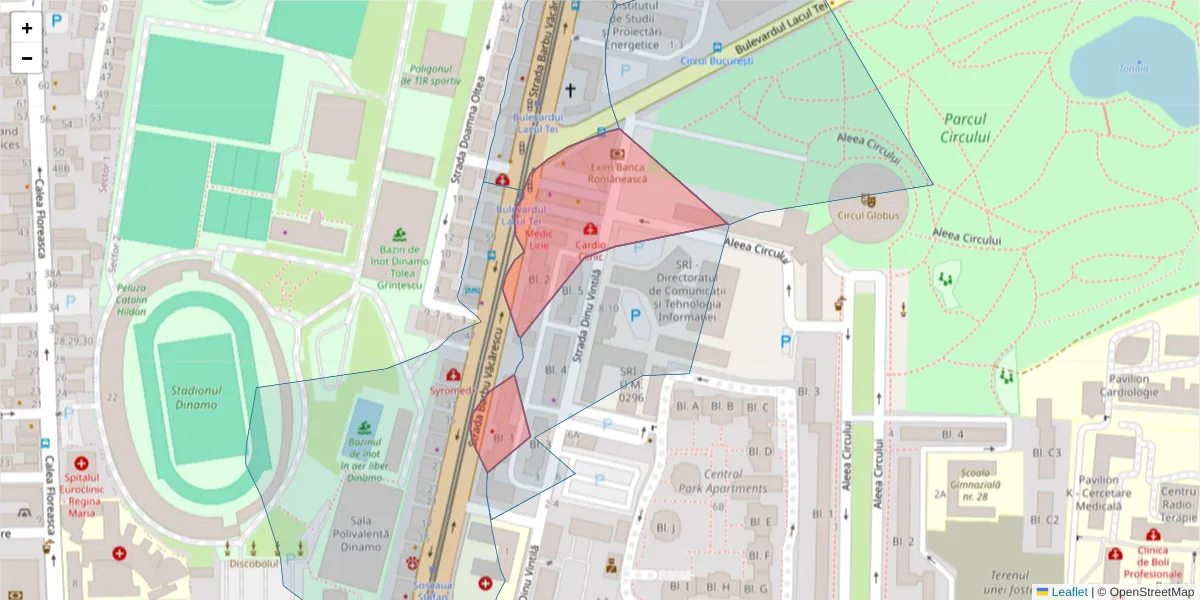 Hartă a codului poștal  și a codurilor poștale învecinate