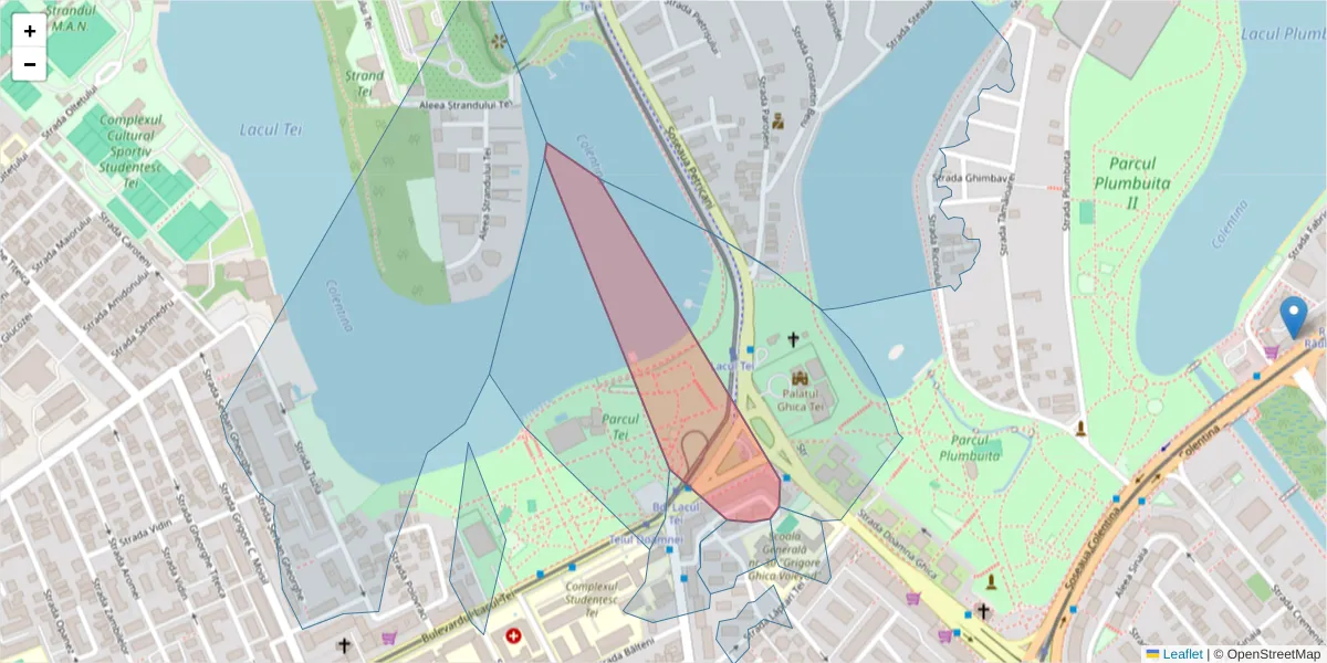 Hartă a codului poștal  și a codurilor poștale învecinate