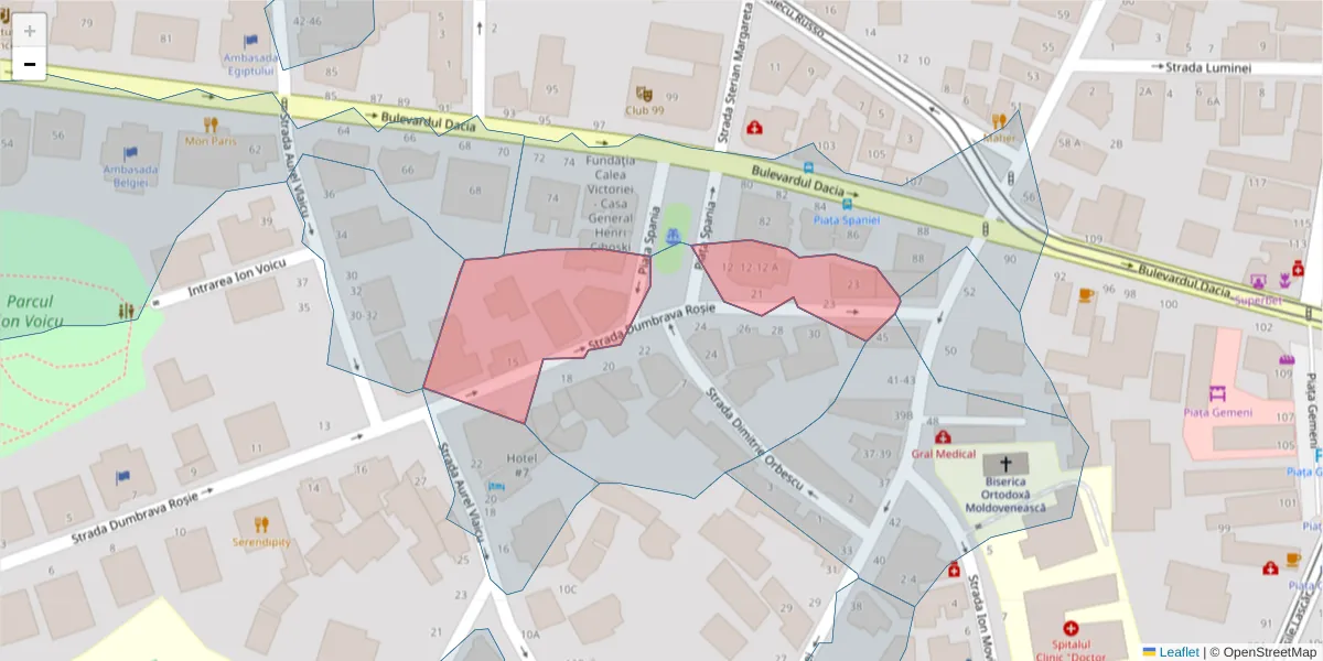 Hartă a codului poștal  și a codurilor poștale învecinate