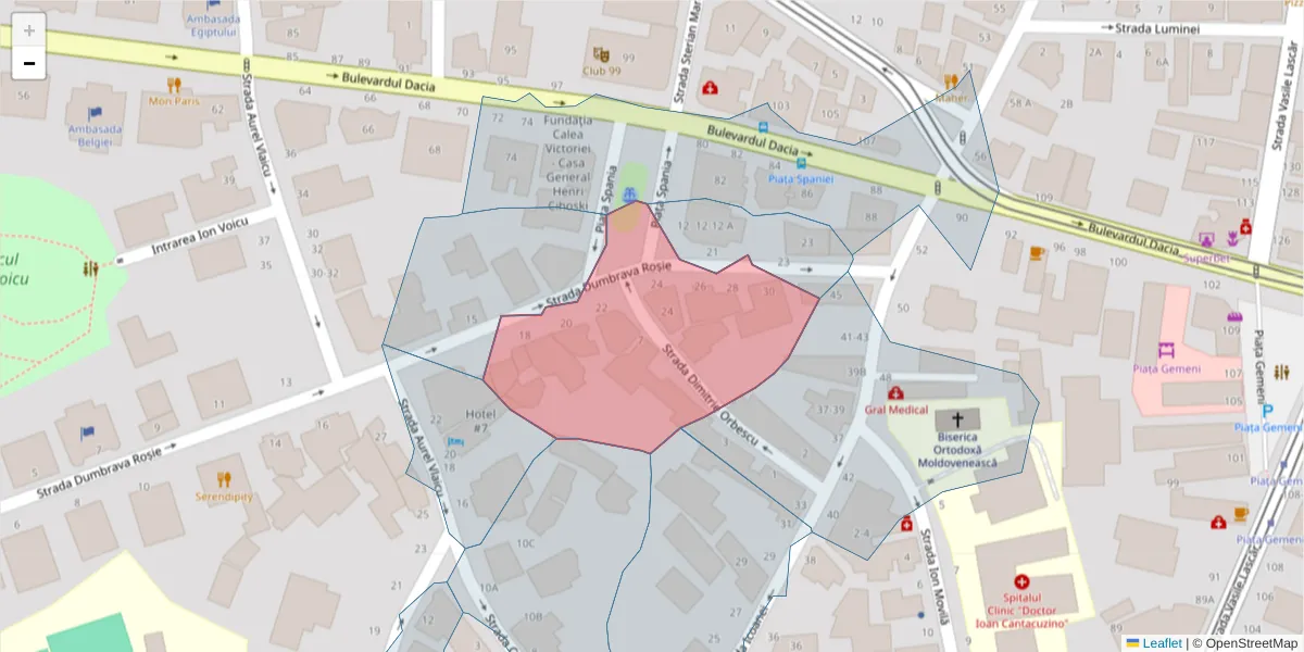 Hartă a codului poștal  și a codurilor poștale învecinate