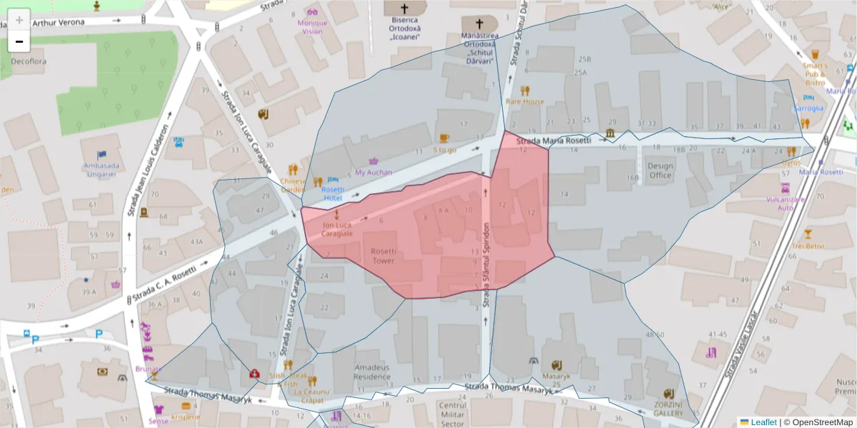 Hartă a codului poștal  și a codurilor poștale învecinate