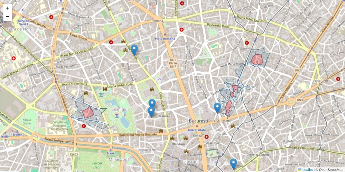 Hartă a codului poștal  și a codurilor poștale învecinate