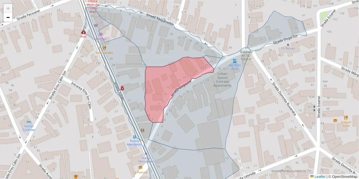 Hartă a codului poștal  și a codurilor poștale învecinate