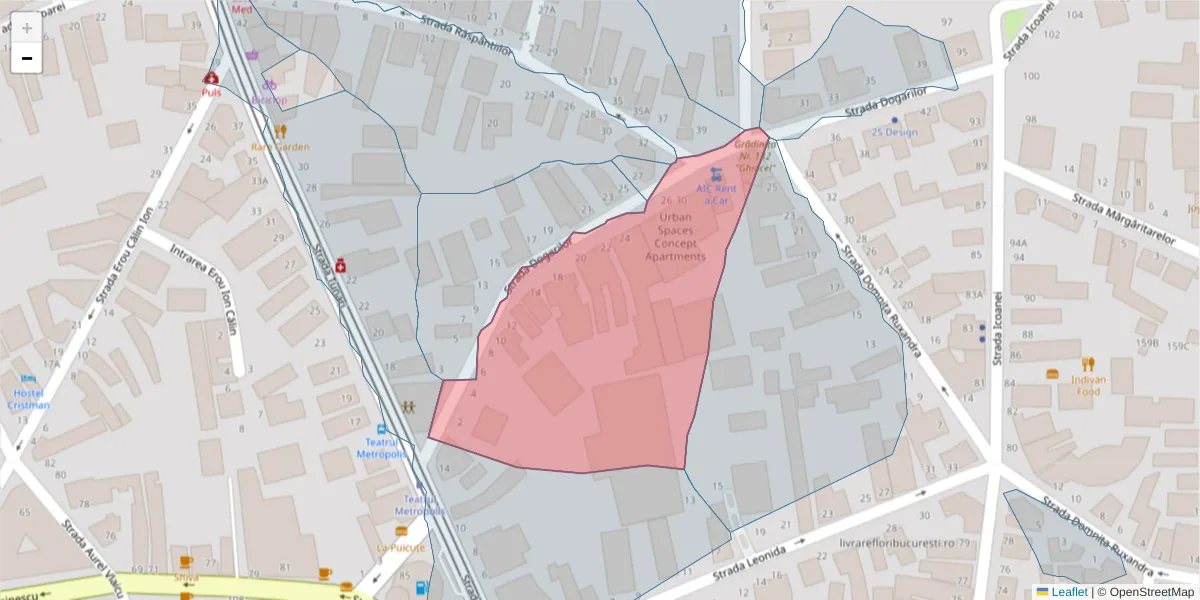 Hartă a codului poștal  și a codurilor poștale învecinate