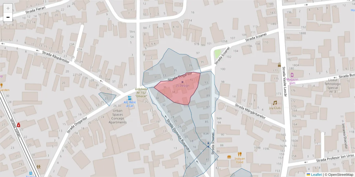 Hartă a codului poștal  și a codurilor poștale învecinate