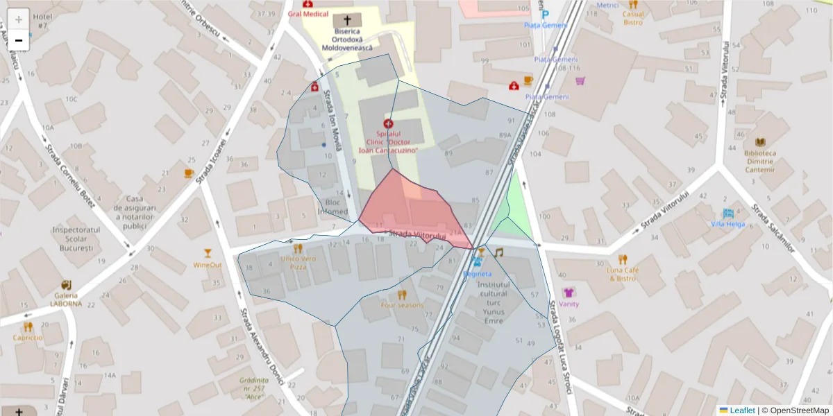 Hartă a codului poștal  și a codurilor poștale învecinate