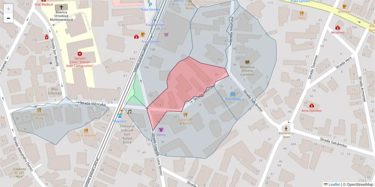 Hartă a codului poștal  și a codurilor poștale învecinate