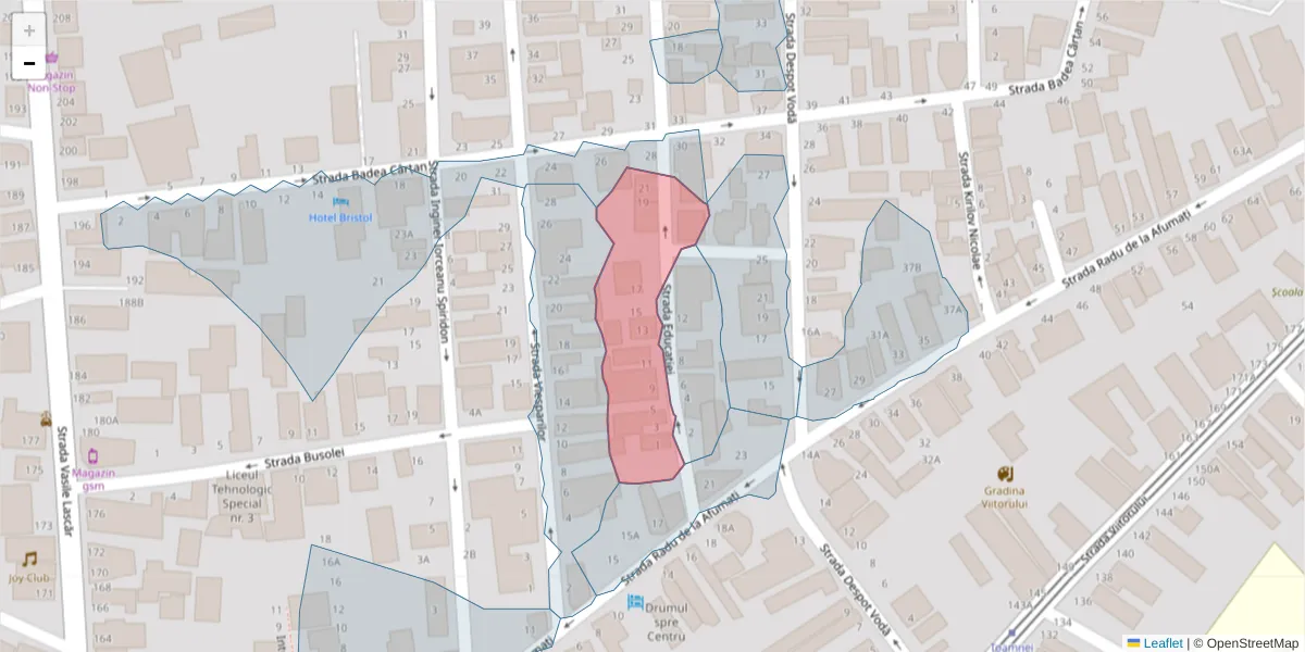 Hartă a codului poștal  și a codurilor poștale învecinate