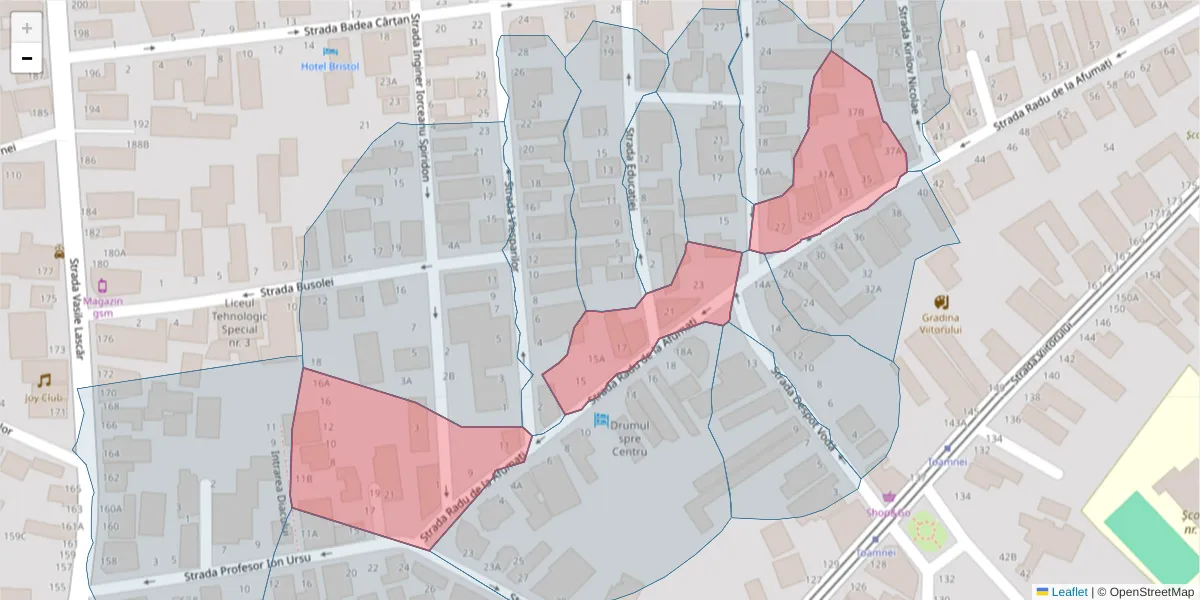 Hartă a codului poștal  și a codurilor poștale învecinate
