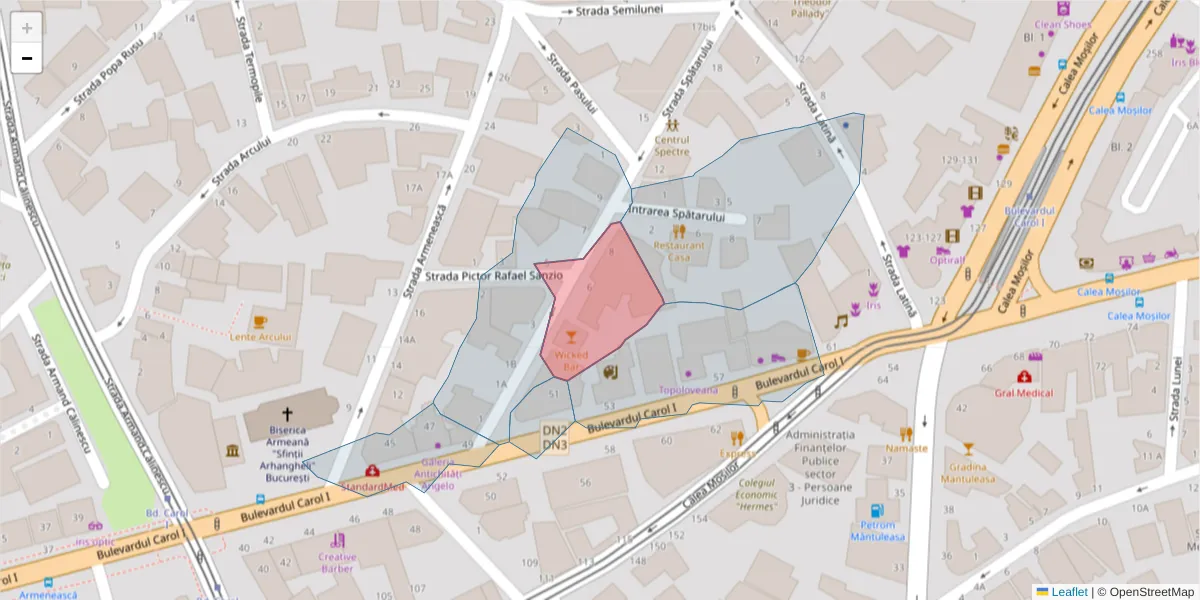 Hartă a codului poștal  și a codurilor poștale învecinate