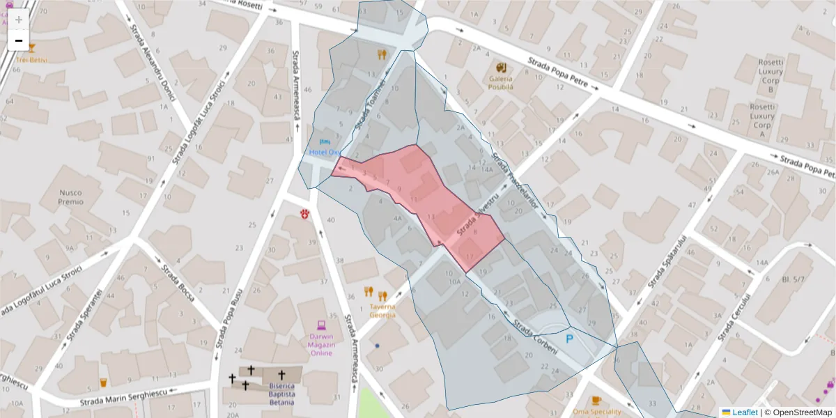 Hartă a codului poștal  și a codurilor poștale învecinate